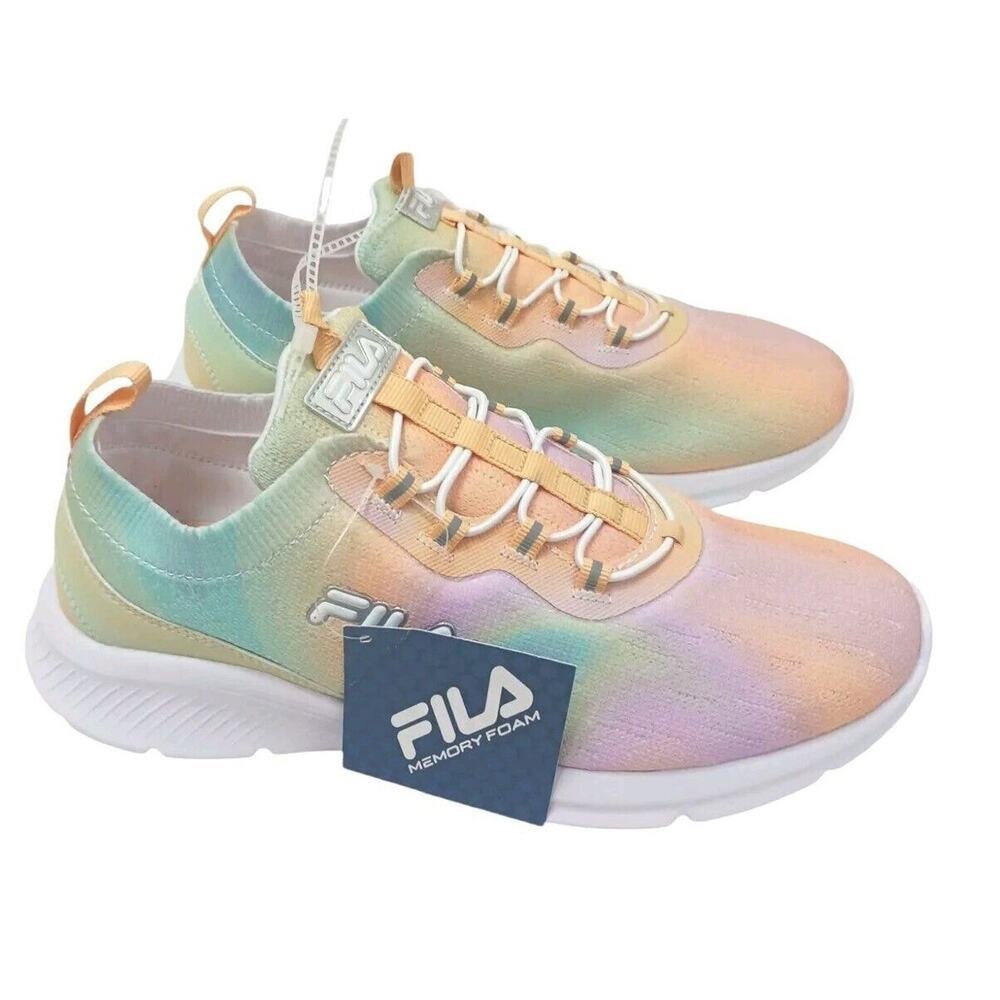 NEW Fila Tie Dye Jogger Sz 9.5 Faux Lace Sneaker SLIP-On Skyway Athletic Nurse